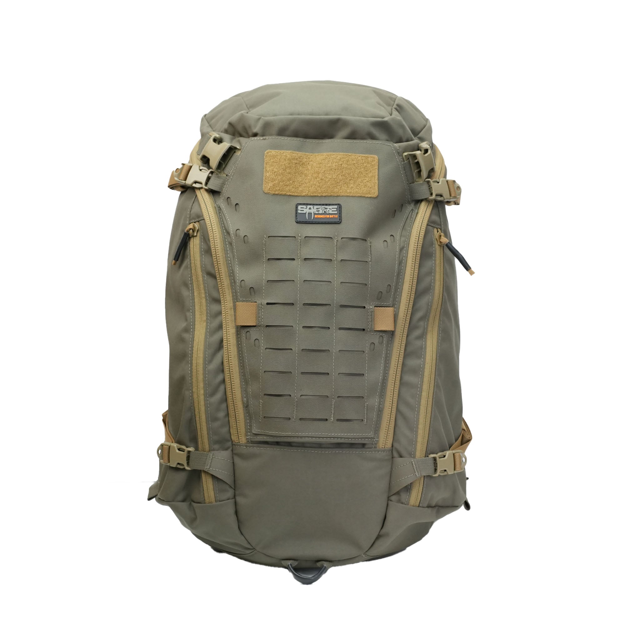 27L Backpack with multiple compartments, molle compatible, in Ranger Green